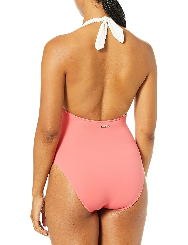 Vince Camuto Women's Standard Halter one Piece Swimsuit with